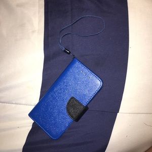 iPhone 6/6s/7/7s Wallet Wristlet - blue