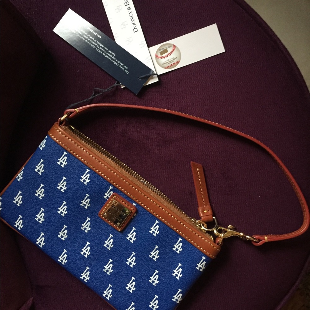 NWT Dooney & Bourke LA Dodgers Wristlet