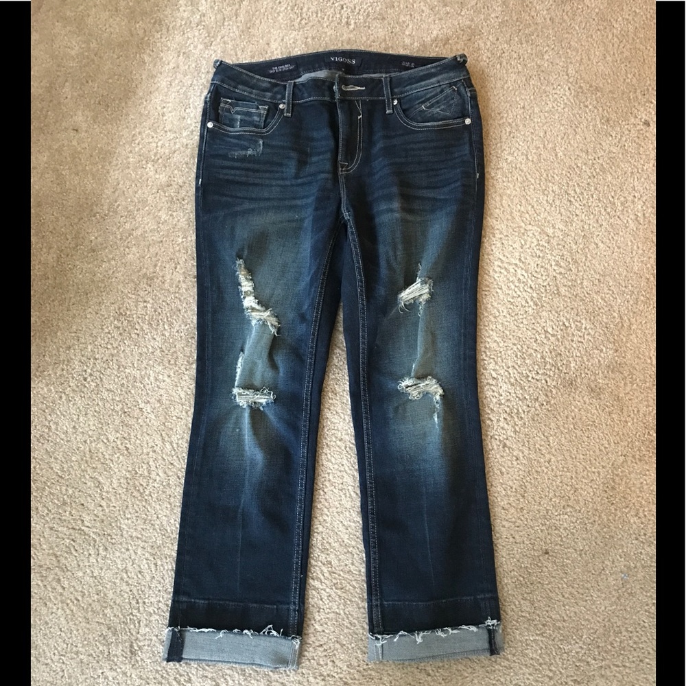 Vigoss distressed Capri jeans sz28