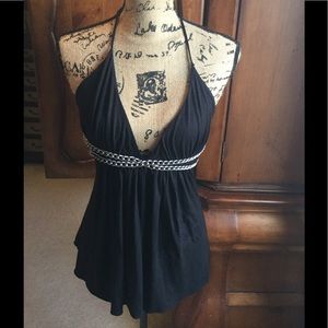 Sexy Sky brand top with chain detail