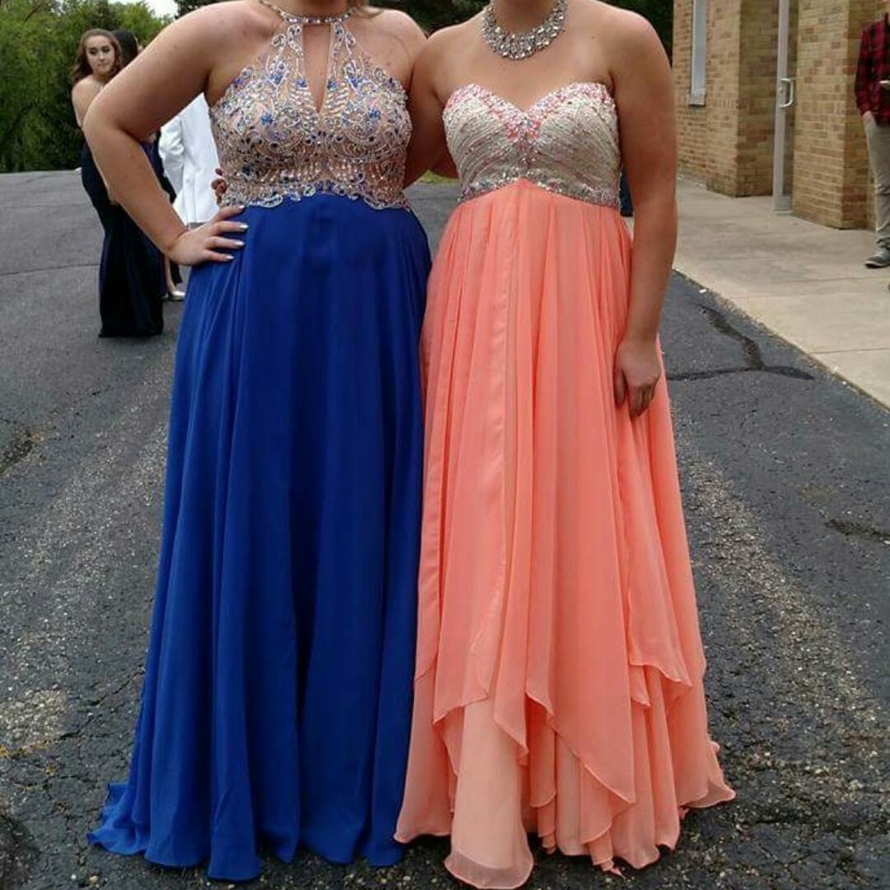 Royal blue prom dress