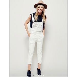 Free People Washed Denim Overall