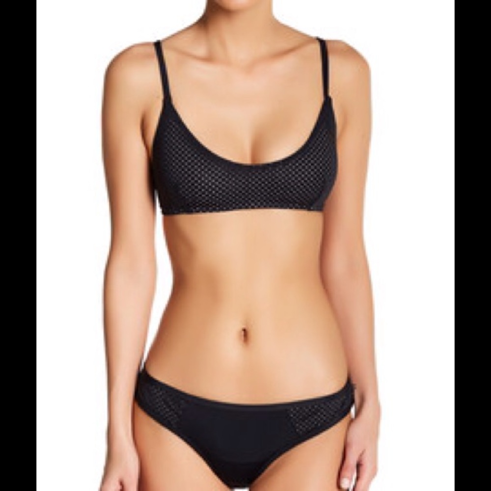 Rachel Roy NWOT Black Laser Cut Swim Bottom Sz.XL
