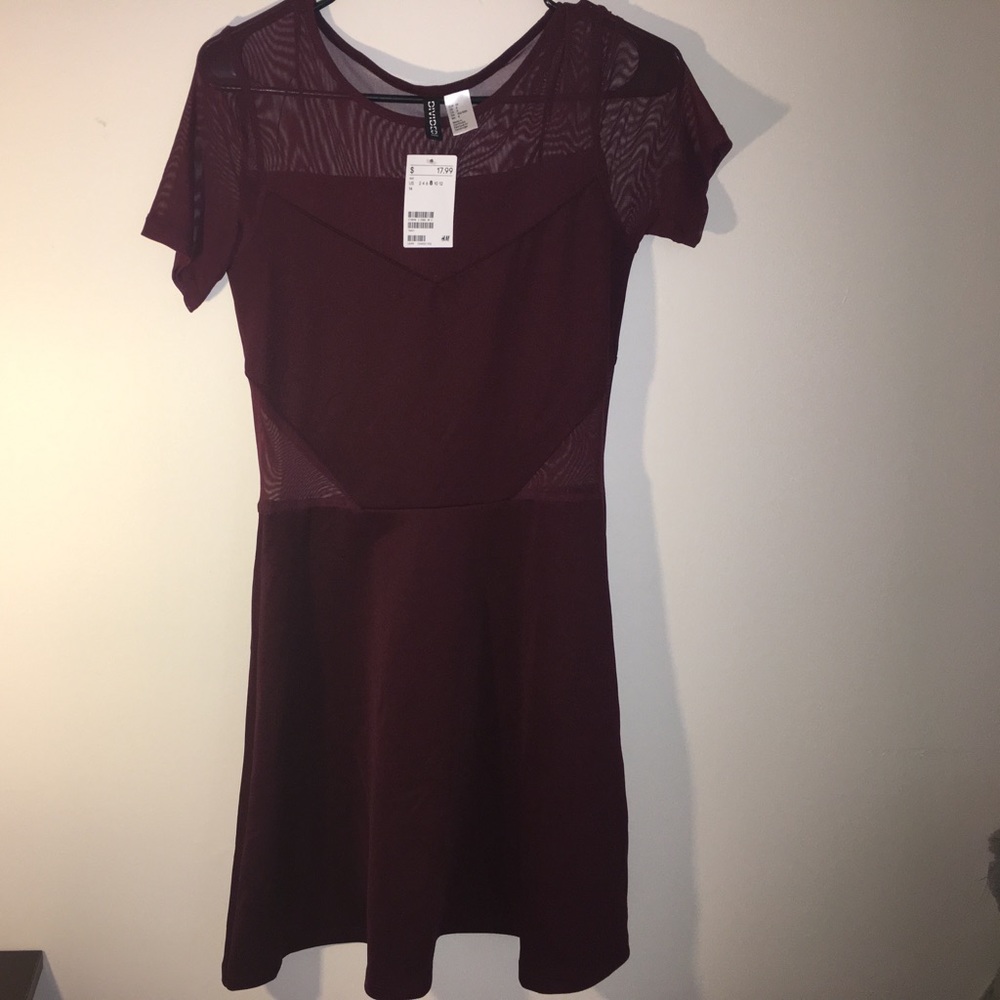 Maroon cut out dress