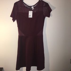 Maroon cut out dress
