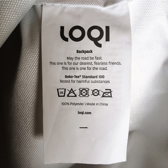 Rose Gold Drawstring Backpack by LOQI - Picture 6 of 7