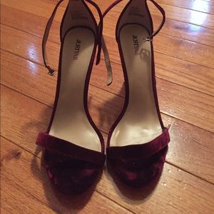 Justfab velvet Heels