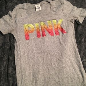 PINK Victoria's Secret Crew Neck Fitted Tee