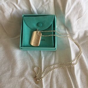 Tiffany dog tag necklace