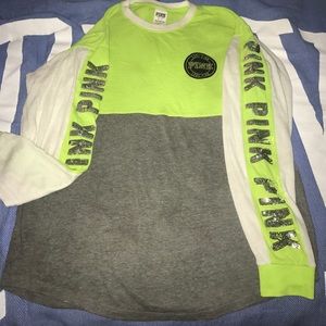 Pink bling lounge shirt sz small