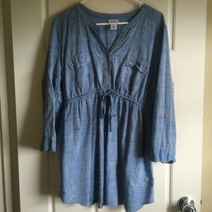 soft denim look top from motherhood