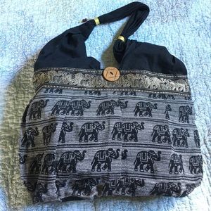 Elephant hobo style bag