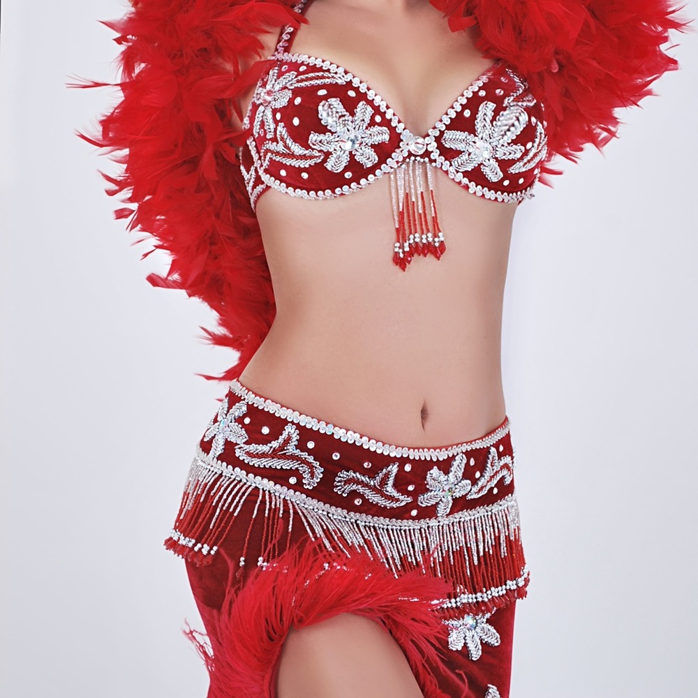 Red Belly Dance Costume