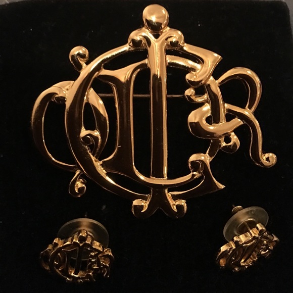 Dior pin and earrings set - Picture 1 of 3