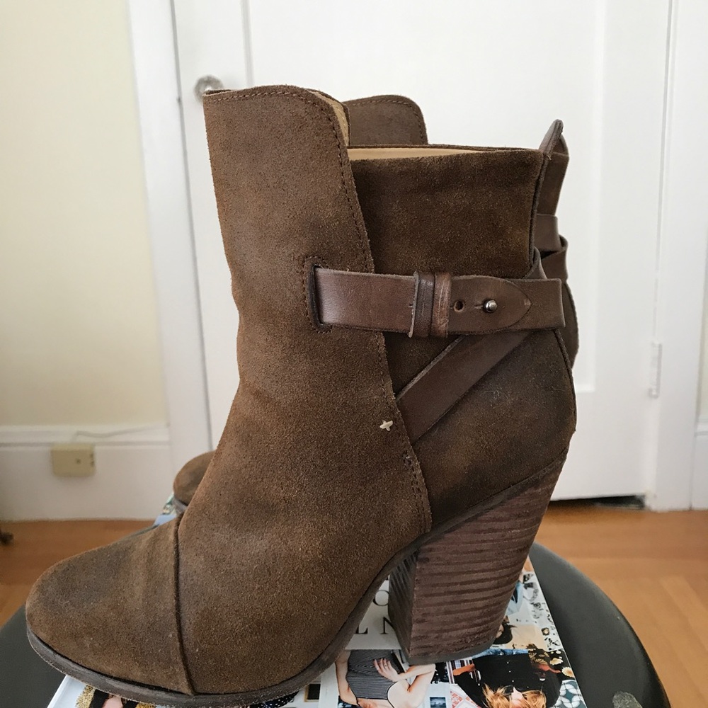 Rag & Bone, Kinsey Brown Suede Bootie, 38.5