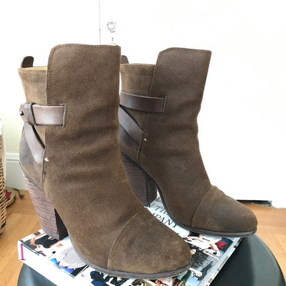 Rag & Bone, Kinsey Brown Suede Bootie, 38.5
