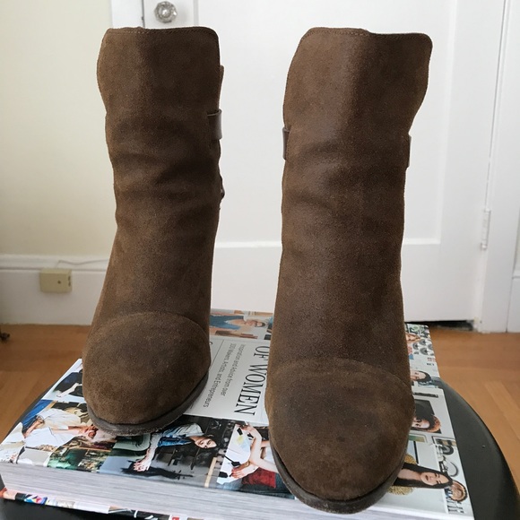 Rag & Bone, Kinsey Brown Suede Bootie, 38.5