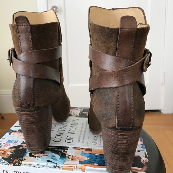 Rag & Bone, Kinsey Brown Suede Bootie, 38.5