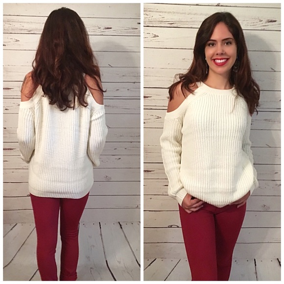 LAST ONE!! Beautiful marled white/ivory sweater - Picture 3 of 3