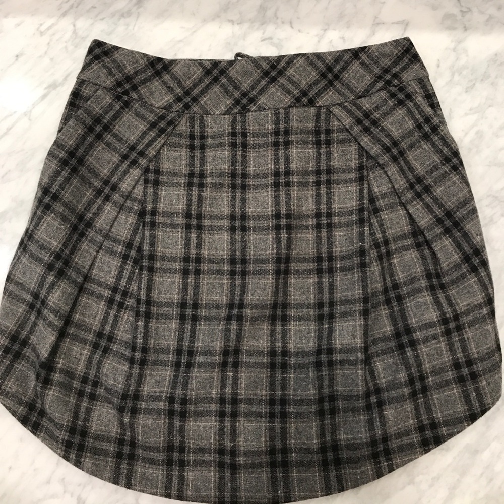 YA Grey Plaid Skirt