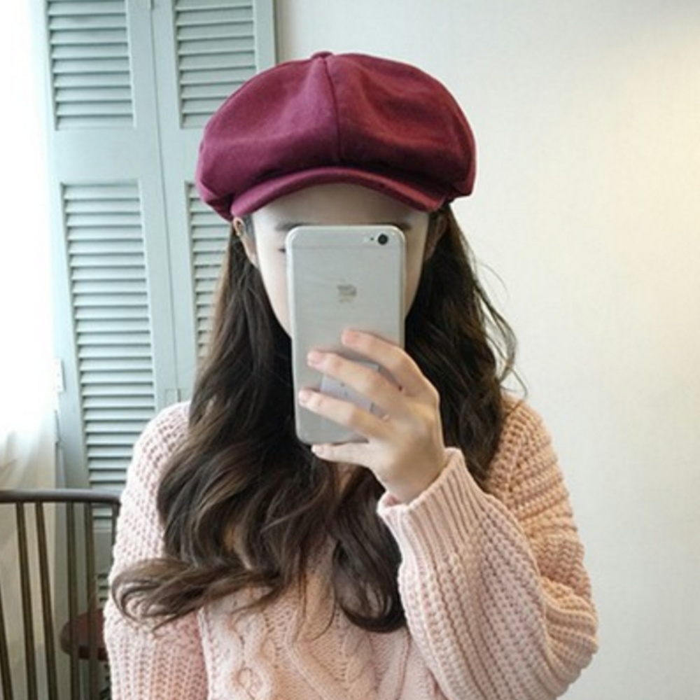 Classic Wool Newsboy Cap P000BPGE [Beige]