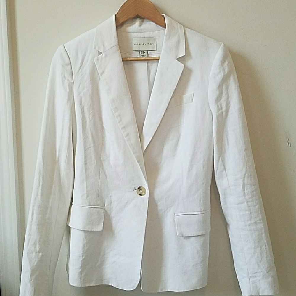 White Linen Blazer