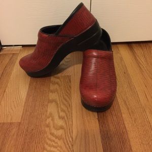 Red Dansko Clogs