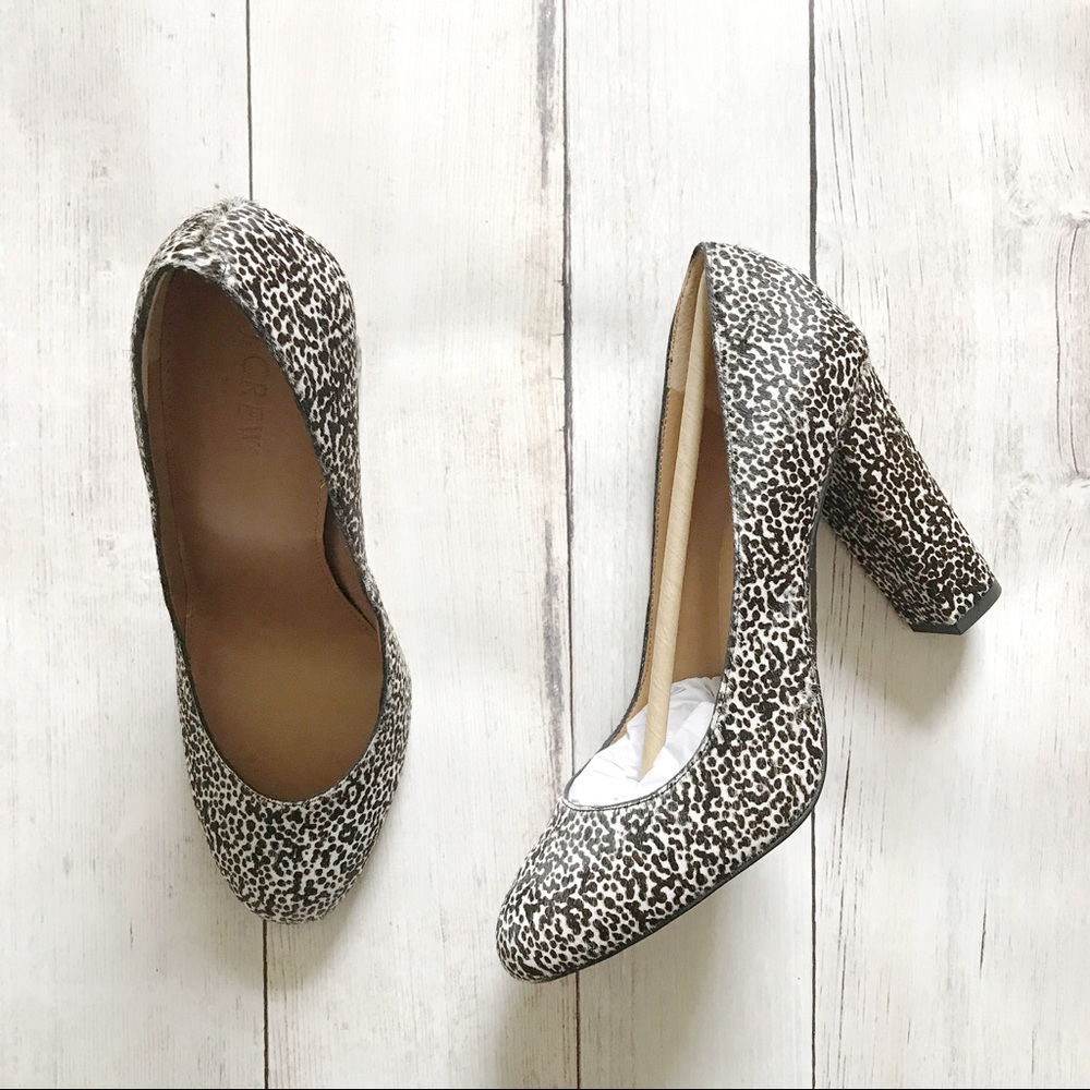 J. Crew "Olive" Calf Hair Pumps