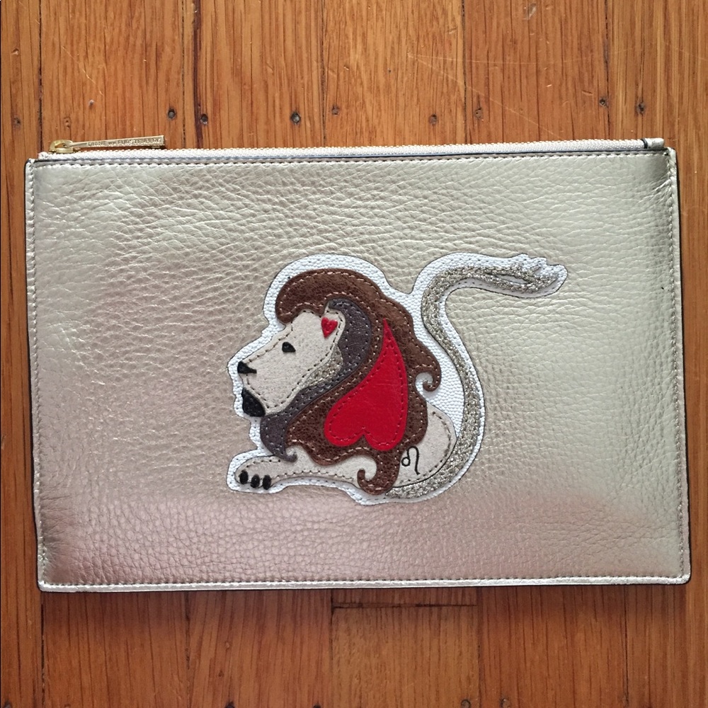 女Diane Von Furstenberg Leo Zodiak Zip Pouch NWOT
