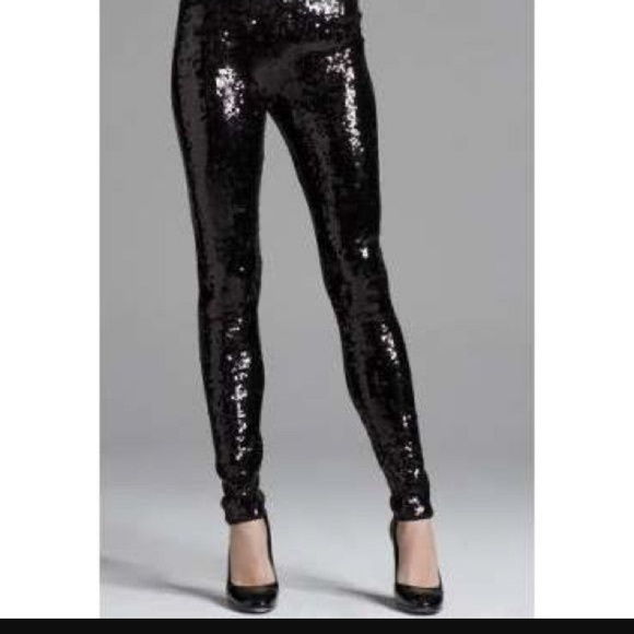Black sequin leggings - Picture 3 of 3