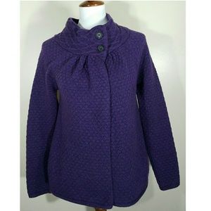 LOFT Petite Small Coat Wool Blend Tuffel Neck