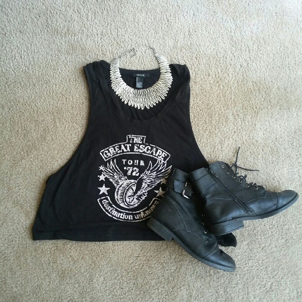 Forever 21 black crop top