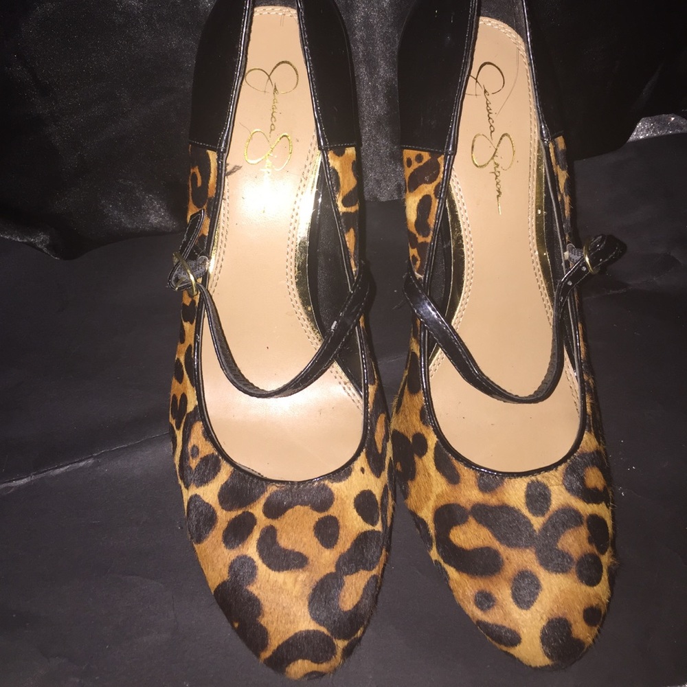 Leopard & Patent Lather Jessica Simpson Mary Jane