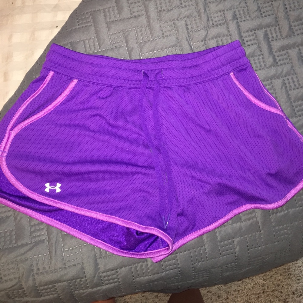 Purple under armour shorts