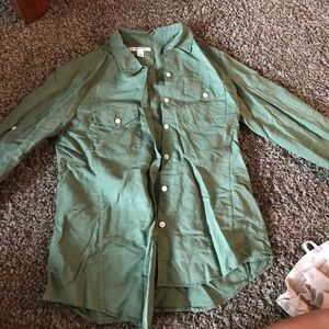 banana republic button up top