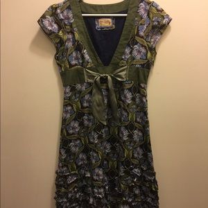 ❌SOLD❌ Free People Green Floral Print Dress