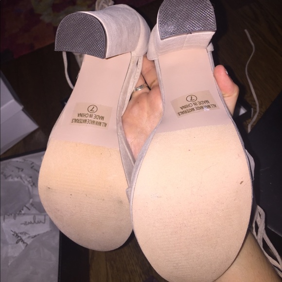 SIZE 7! brand new, never worn lulus lace up heels! - Picture 7 of 8