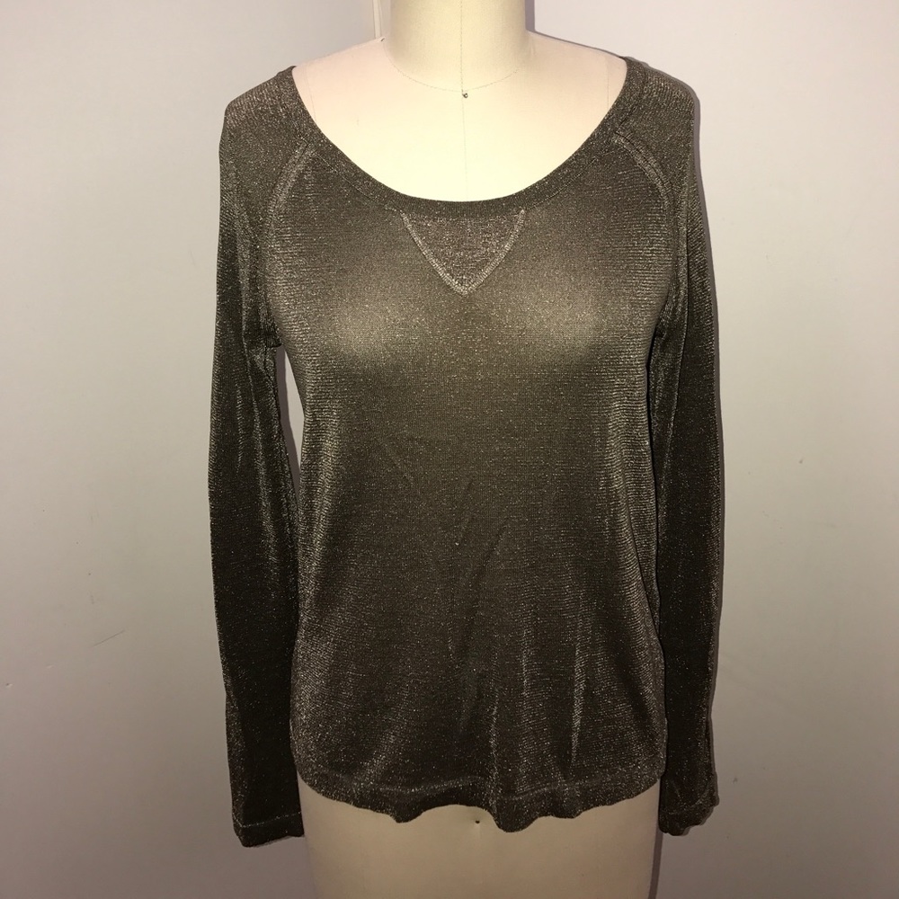 Rag & Bone Metallic Knit Top XS