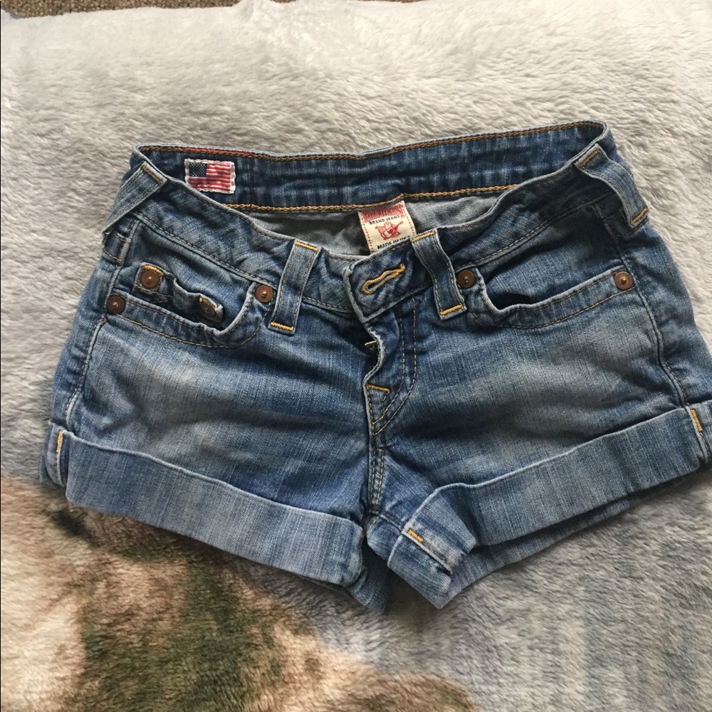 True Religion denim shorts Allie 26