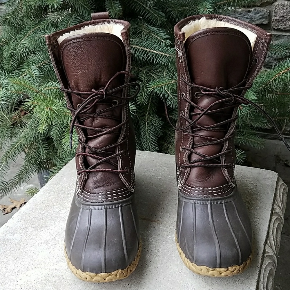 L.L Bean shearling lined duck boots