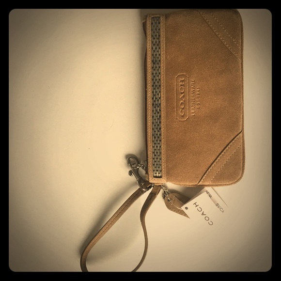 Suede coach wristlet - Picture 1 of 5