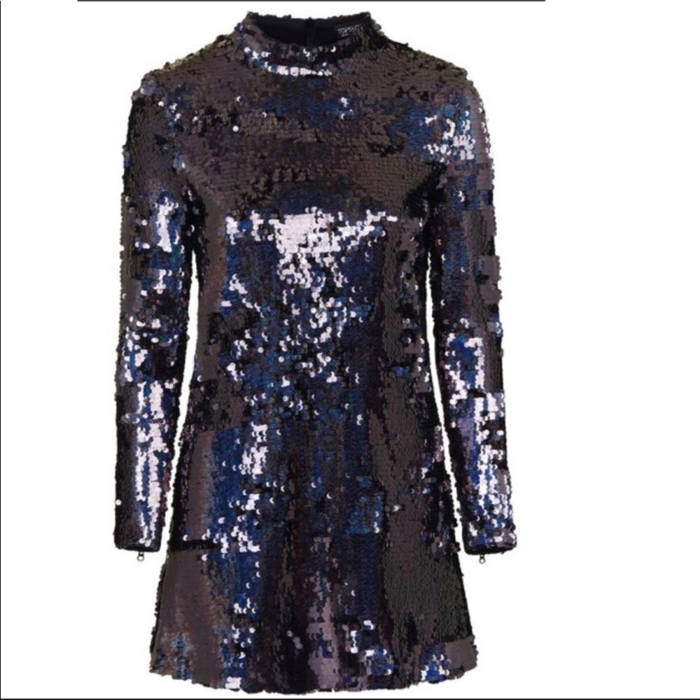 Topshop High Neck Mini Dress