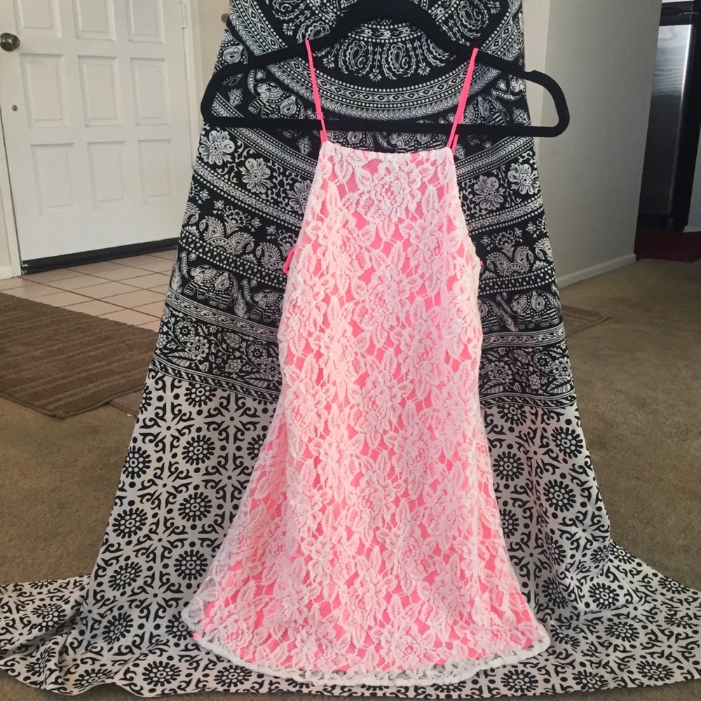 SHIFT SLIP URBAN OUTFITTERS DRESS HOT PINK XS