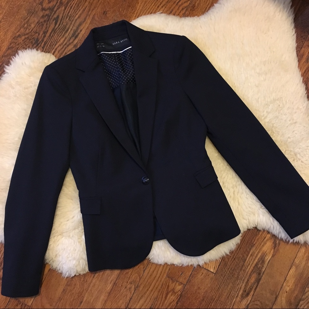 Zara dark navy blazer S NWOT
