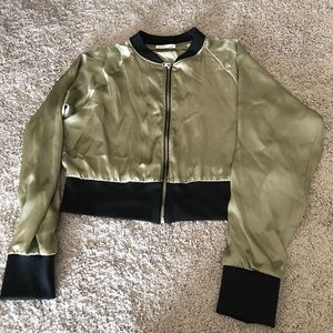 Zara cropped bomber jacket