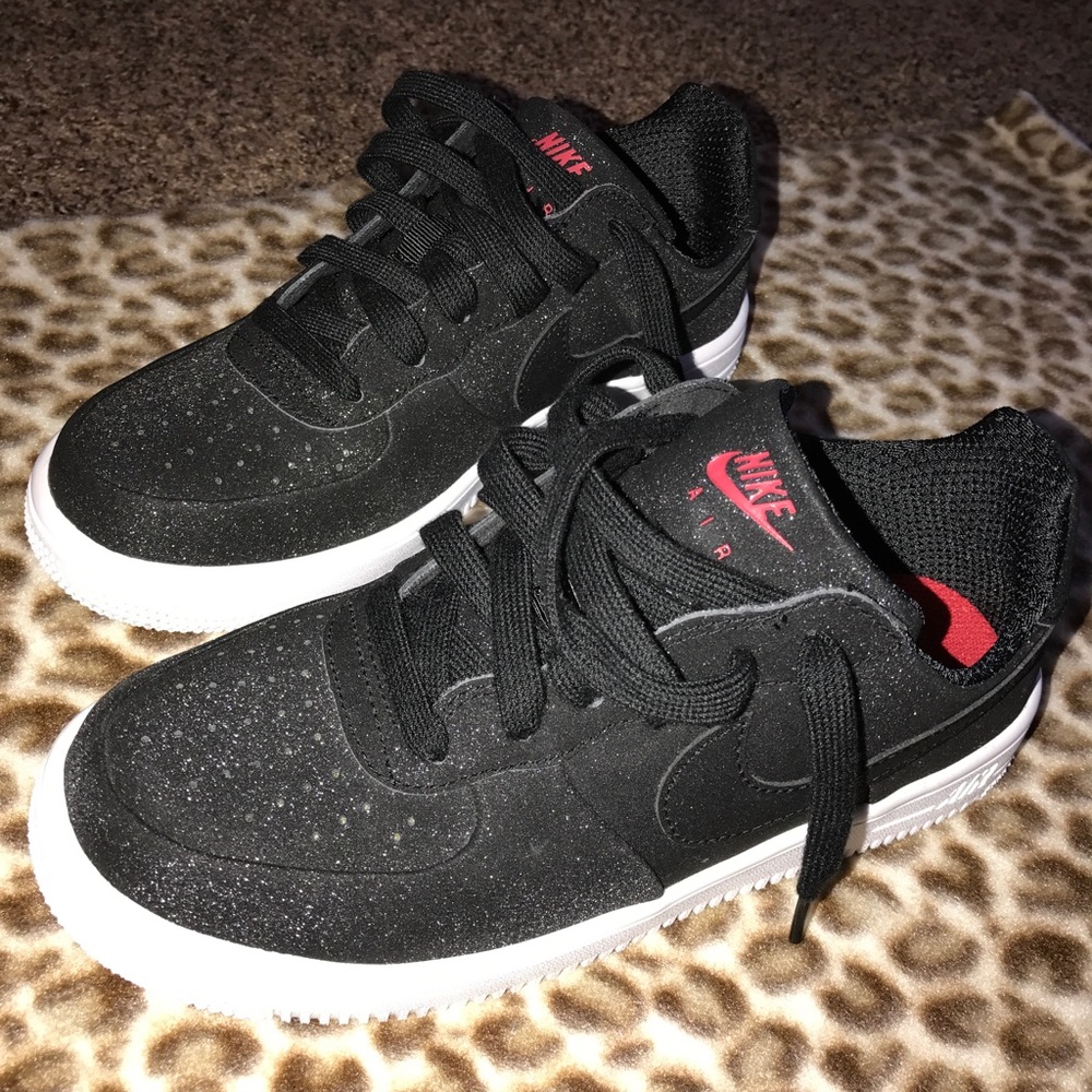 Black with Gold Sparkles Nikes (Youth Size)