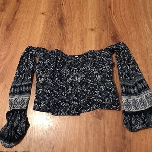 Off the shoulder crop top