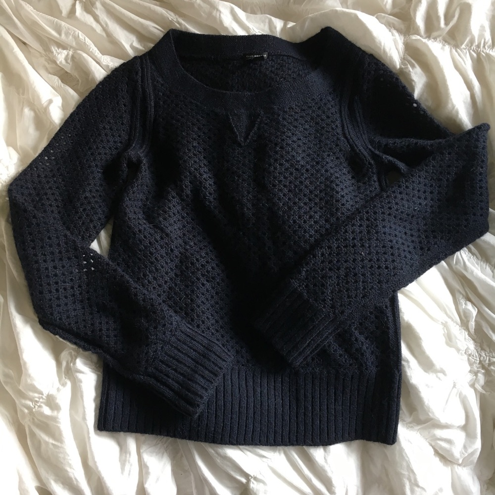 Club Monaco Navy Wool Blend sweater