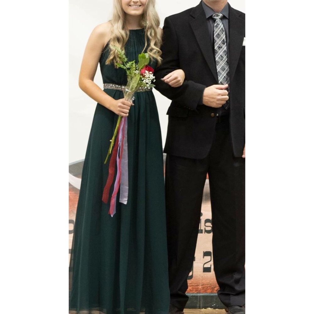 BCBGMAXAZRIA Celestine Beaded Halter Gown