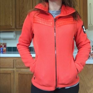 Spyder orange core sweater jacket